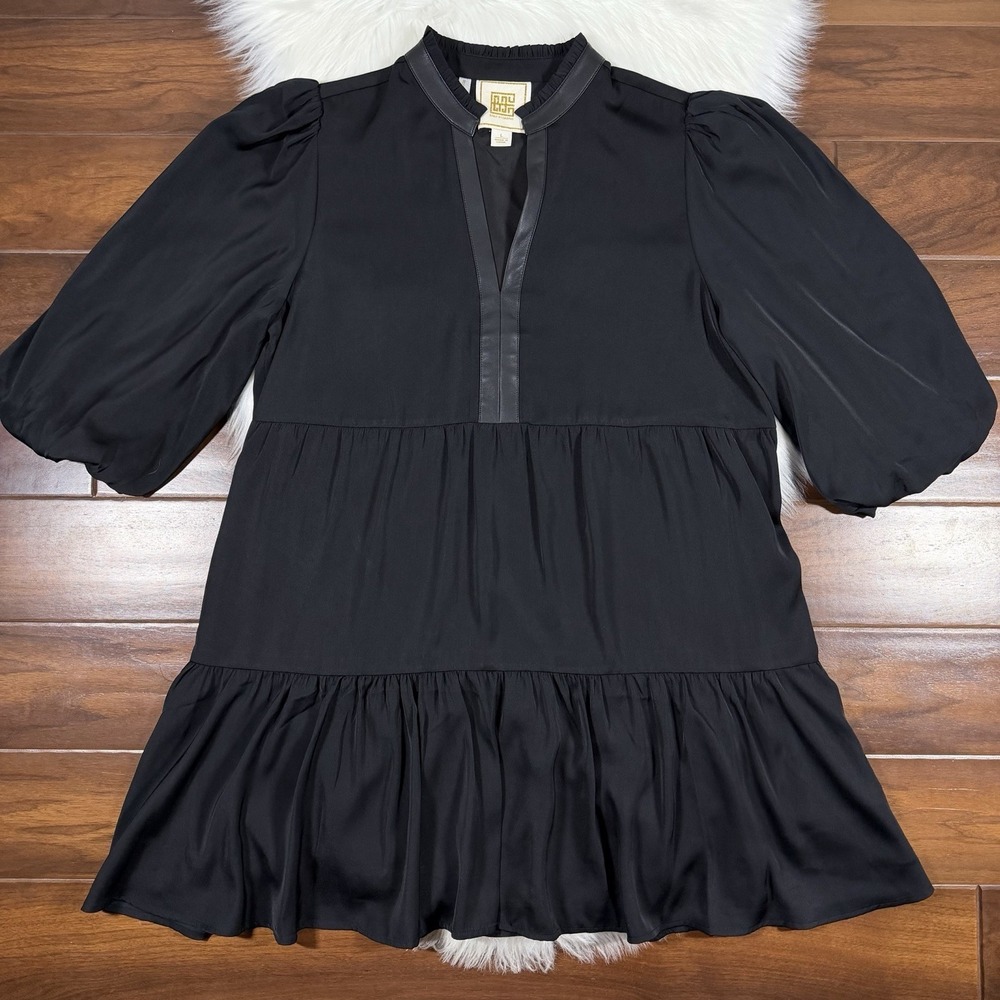 Emily McCarthy Women's Size Large Black Frankie Tiered Dress